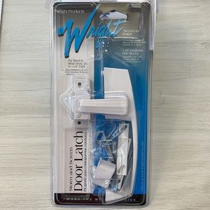 Wright storm & screen door latch-wood or metal doors 3/4 to 1 & 1/4 inch thick